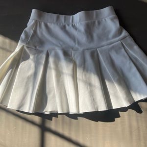 Princess Polly Rescue Me Pleat Mini Skirt White
